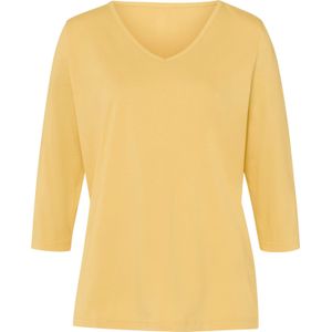 Dames Shirt met 3/4-mouw in geel