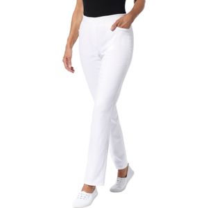 Stretchbroeken - Wit - 97% Katoen, 3% Elastaan - Comfortabele Pasvorm