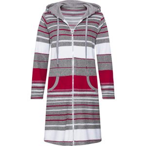 Badjas - Pink Gestreept - Katoenmix - Opgestikte Zakken