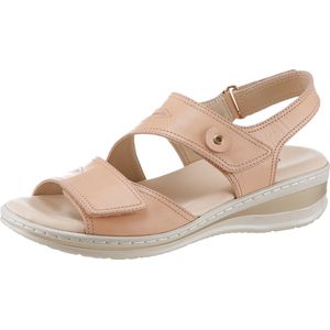 Gladleer - Sandalen - Rosé - Klittenbandsluiting - Breed
