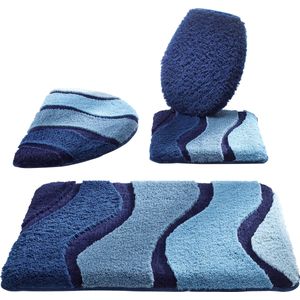 Badmat in middenblauw