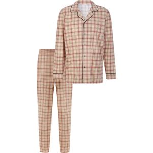 Heren Pyjama in beige geruit