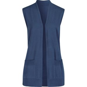 Dames Mouwloos vest in jeansblauw