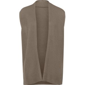 Dames Mouwloos vest in taupe