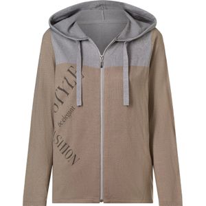 Dames Vest in sesam/steengrijs