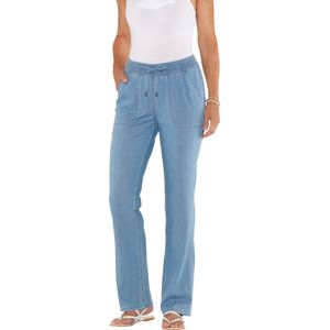 Jeans - Blue-bleached - 100% Katoen - Comfortabele Taillehoogte