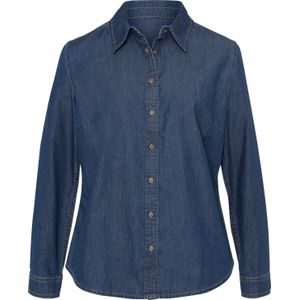 Dames Jeansblouse in blue-stonewashed