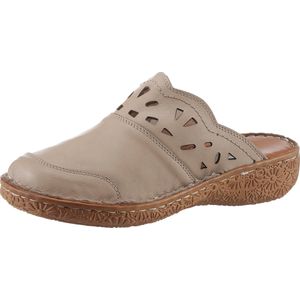 Casual Looks - Klompen - Beige - Gladleer - Breed Schoenwijdte G