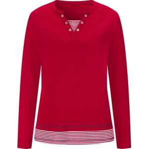 Dames 2-in-1-shirt met lange mouwen in rood