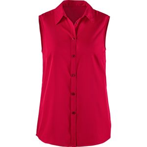 Mouwloze blouse in rood