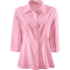 Blouse - Rosé - 65% Polyester 35% Katoen - Knoopsluiting Zonder Zakken