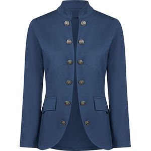 Dames Shirtjasje in jeansblauw