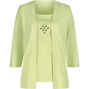 Dames 2-in-1-shirt - Pistache - T-shirt