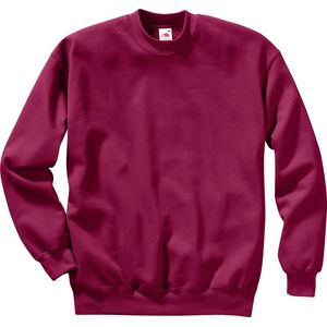 Sweater - Wijnrood - 80% Katoen, 20% Polyester - Ronde Hals, Lange Mouwen