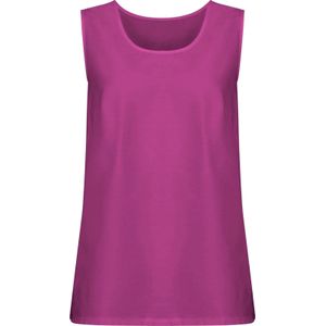 Fuchsia Blousetop - 100% Polyester - Ronde Hals - Mouwloos