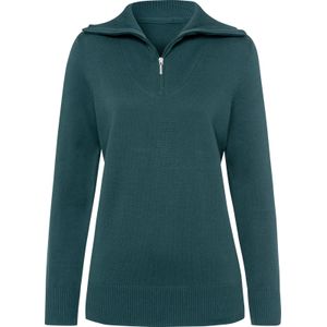 Schipperstruien - Dennengroen - 100% Katoen - Ritssluiting - Lange Mouwen