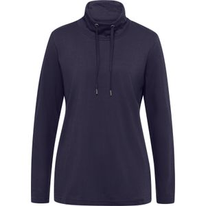 Dames Shirt met opstaande kraag in marine