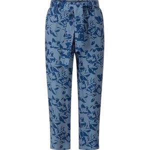 Dames 7/8-broek in jeansblauw/bleu bedrukt