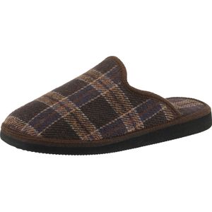 Heren Pantoffels in bruin geruit