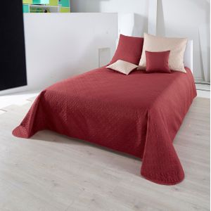 Sprei in bordeaux/beige