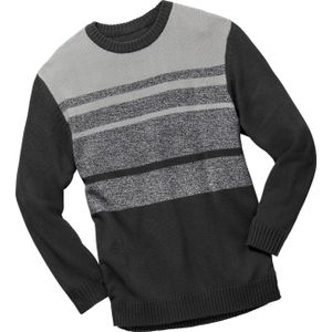 Heren Pullover in zwart/grijs