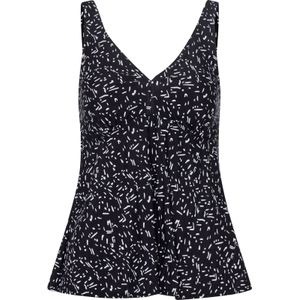 Dames Tankini-bovenstuk in zwart/wit geprint