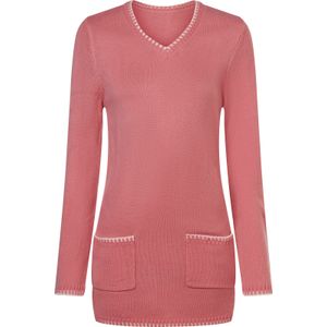 Dames Lange pullover in flamingo
