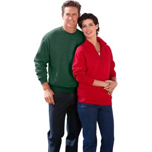 Sweater - Dennengroen - Katoen/Polyester - Ronde Hals - Lange Mouwen