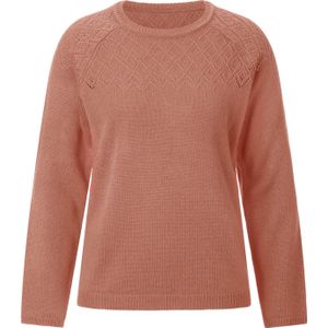 Dames Ajourpullover in rozenhout