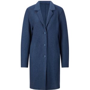 Dames - Korte Mantel - Jeansblauw