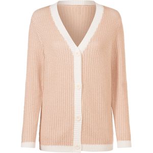 Dames Vest in beige/ecru gedessineerd