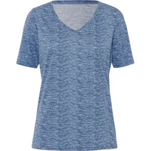 T-shirt - Jeansblauw Mêlee - 50% Katoen 50% Viscose