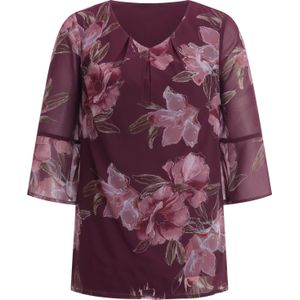 Dames Blouse - Bordeaux/Mauve - Comfortabele Gevoerde Blouse