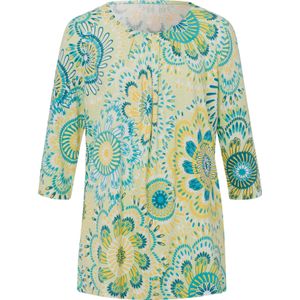 Classic Basics - Lang Shirt - Pistache/Turquoise Gedessineerd - 100% Katoen