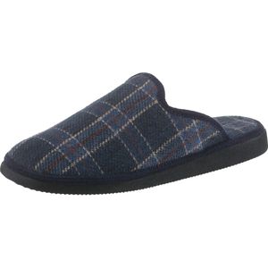 Heren Pantoffels in marine geruit