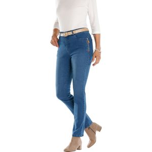 Dames jeans in blue-stonewashed