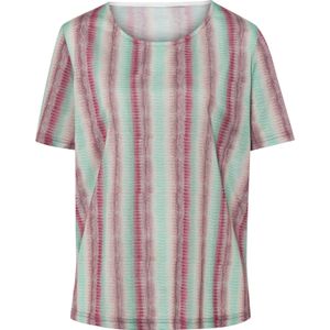 T-shirt - Flamingo/Blauwgroen - 100% Polyester - Korte Mouwen