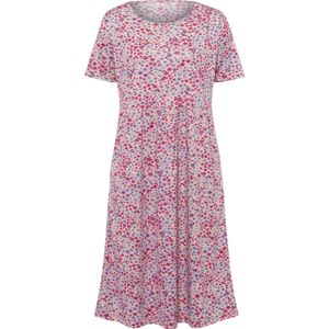 Dames Jersey jurk in poudre/heide bedrukt