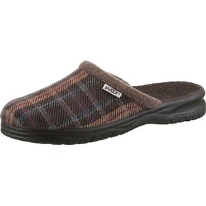 Heren Pantoffels in bruin geruit
