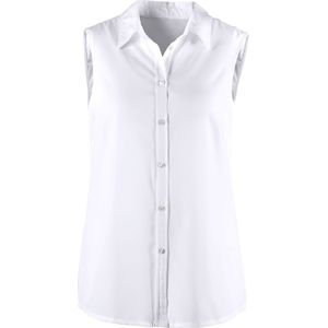 Mouwloze blouse in wit