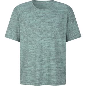 Heren Pyjamashirt in salie gemêleerd