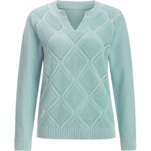 Dames Ajourpullover in kalkmint