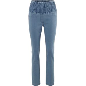 Jeans - Blue-bleached - 81% Katoen, 17% Elastaan - Zonder Zakken, Elastische Band