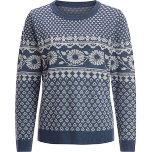 Classic Basics - Gebreide Trui - Rookblauw/Champagne - Lange Mouwen