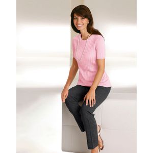 Pullover met korte mouwen in roze