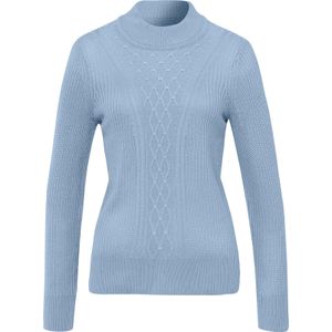 Dames Trui met opstaande kraag in ijsblauw