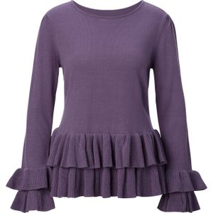 Dames Pullover met ronde hals in vijg