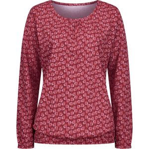 Shirt - Kers/Koraal - Dames - Lange Mouwen - Ronde Hals