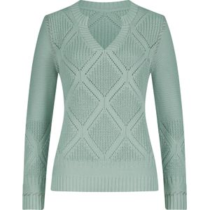 Classic Inspirationen - Ajourtrui - Kalkmint - Lange Mouwen