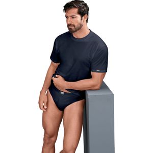 Heren shirt in marine + staalblauw